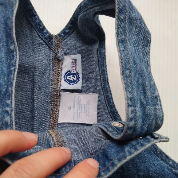 ARIZONA • Vintage denim pinafore bib overall dress - Picture 2 of 7